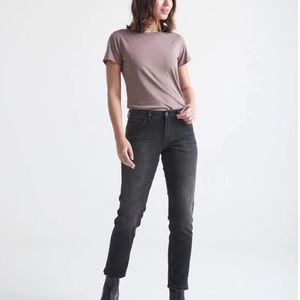 NWT DUER Womens Performance Denim Girlfriend in Vintage Black